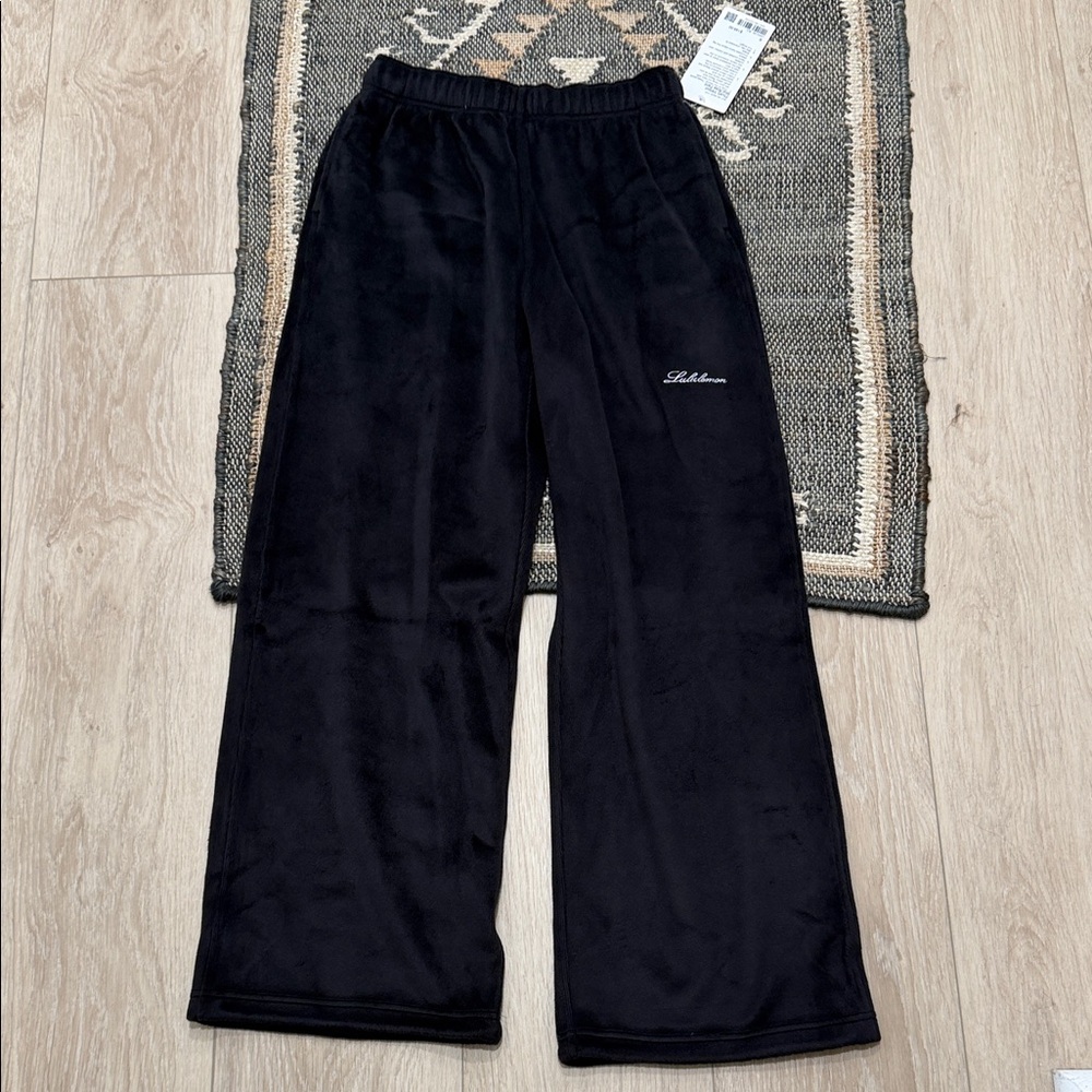 lululemon Black Plush Velour Pants